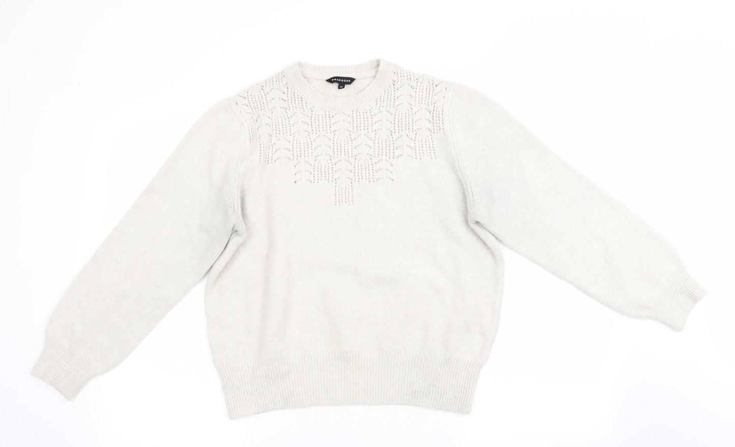 Peacocks Womens Ivory   Pullover Jumper Size M  - Pale Oatmeal Colour