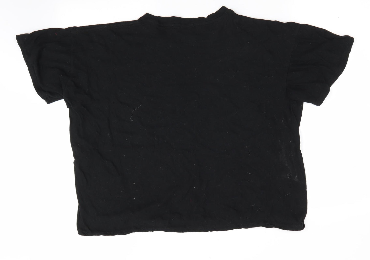 Boohoo Womens Black Solid   Pyjama Top Size L  - Oui Ma Cherie