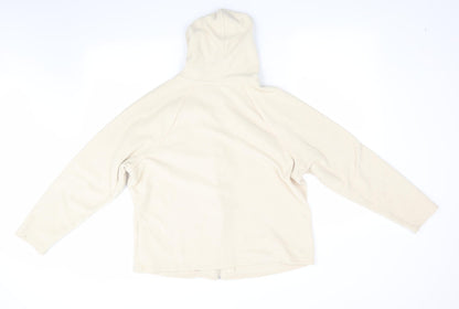 Marks & Spencer Womens Beige  Fleece Jacket Coat Size 18  - Piped detail