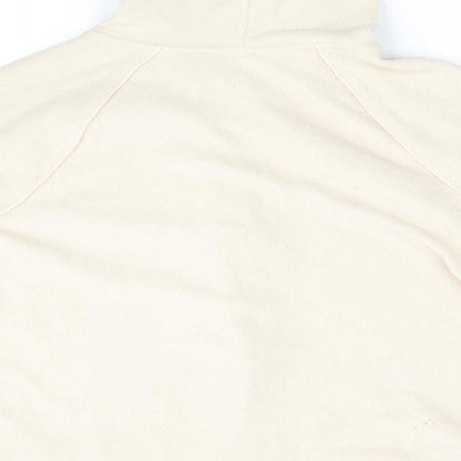 Marks & Spencer Womens Beige  Fleece Jacket Coat Size 18  - Piped detail
