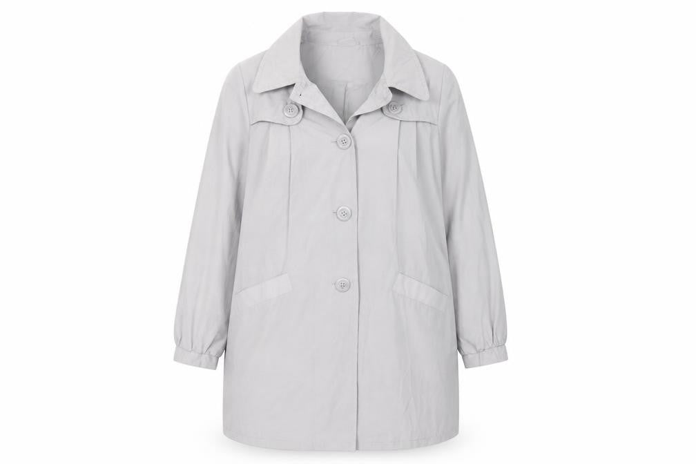 Casual Comfort Womens Grey   Overcoat Coat Size 16