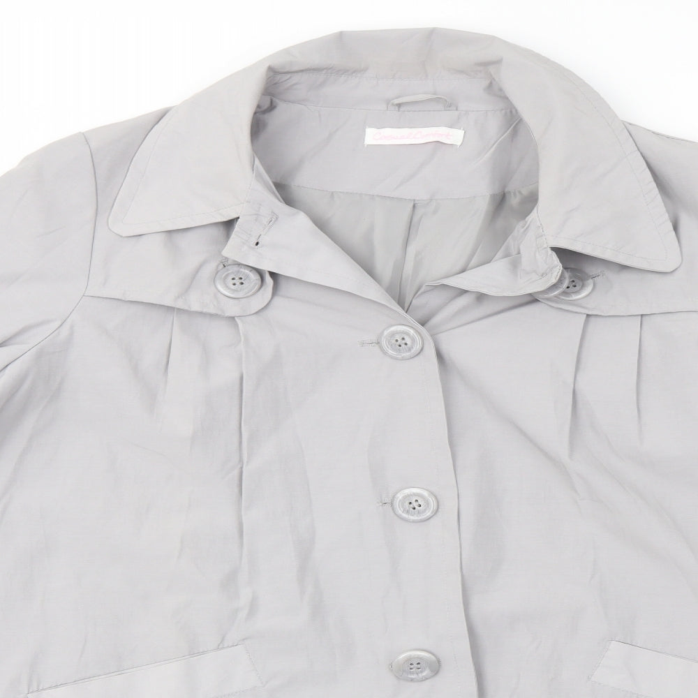 Casual Comfort Womens Grey   Overcoat Coat Size 16