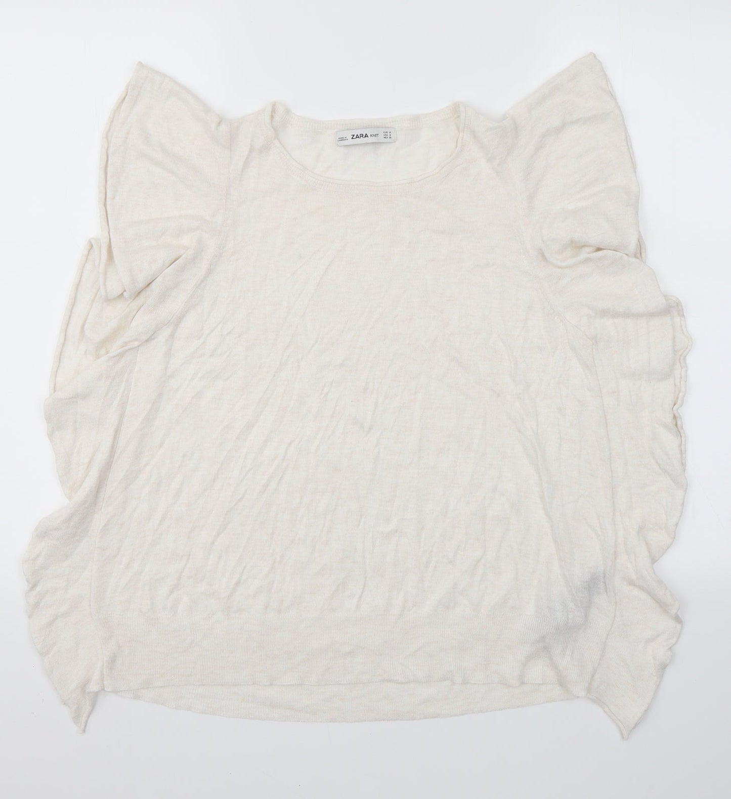 Zara Knit Womens Ivory   Basic Blouse Size M