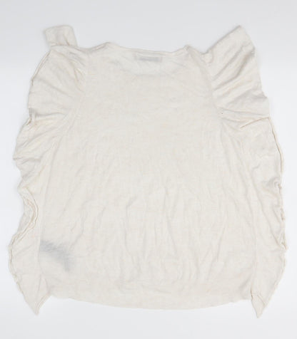 Zara Knit Womens Ivory   Basic Blouse Size M