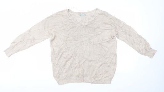Wallis Womens Gold   Pullover Jumper Size M