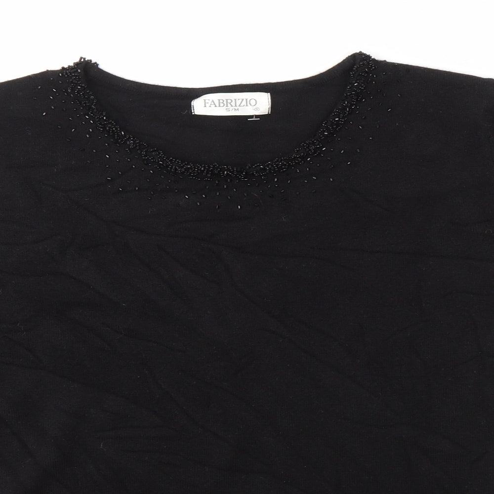 Fabrizio Womens Black   Pullover Jumper Size S