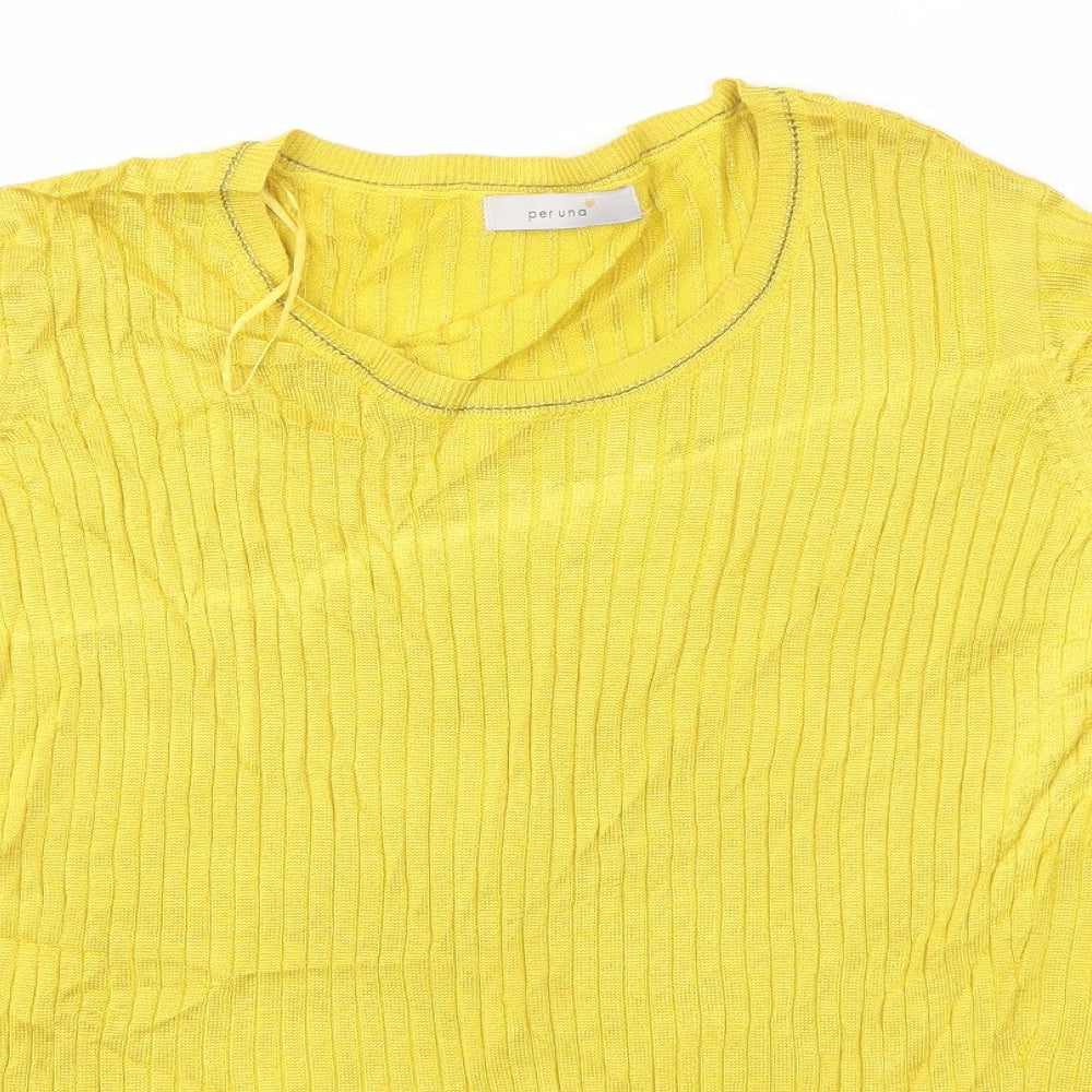 M&S Womens Yellow   Basic Blouse Size 20
