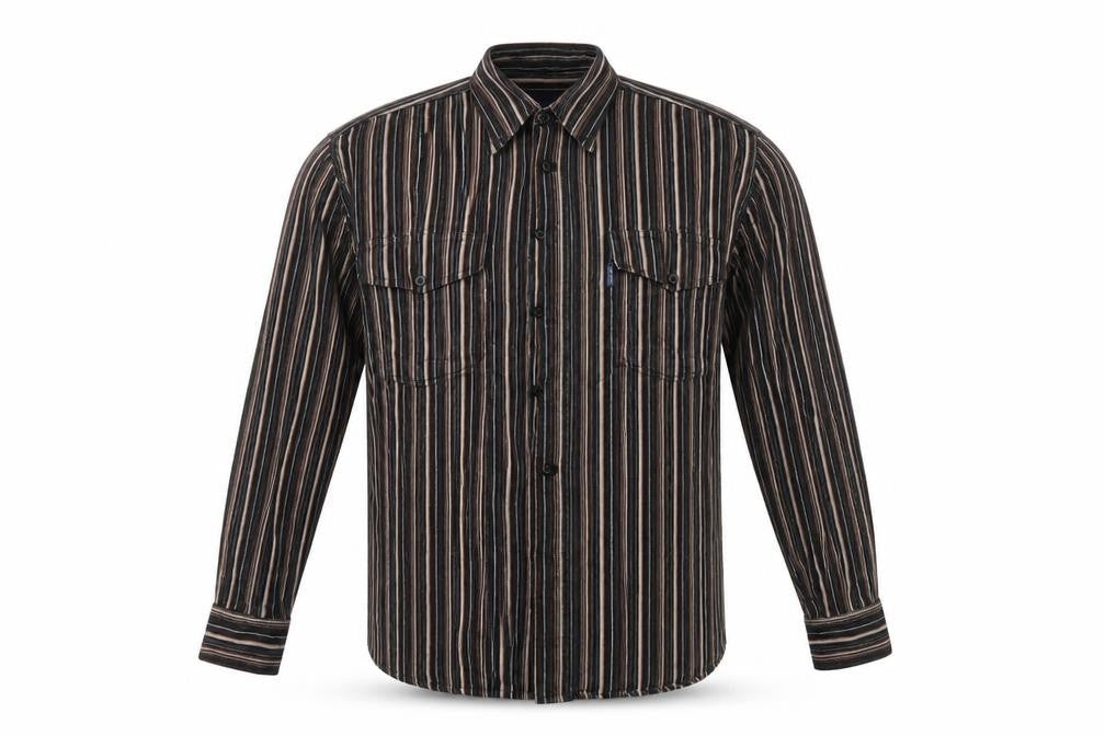 Figaretti Mens Brown    Button-Up Size L