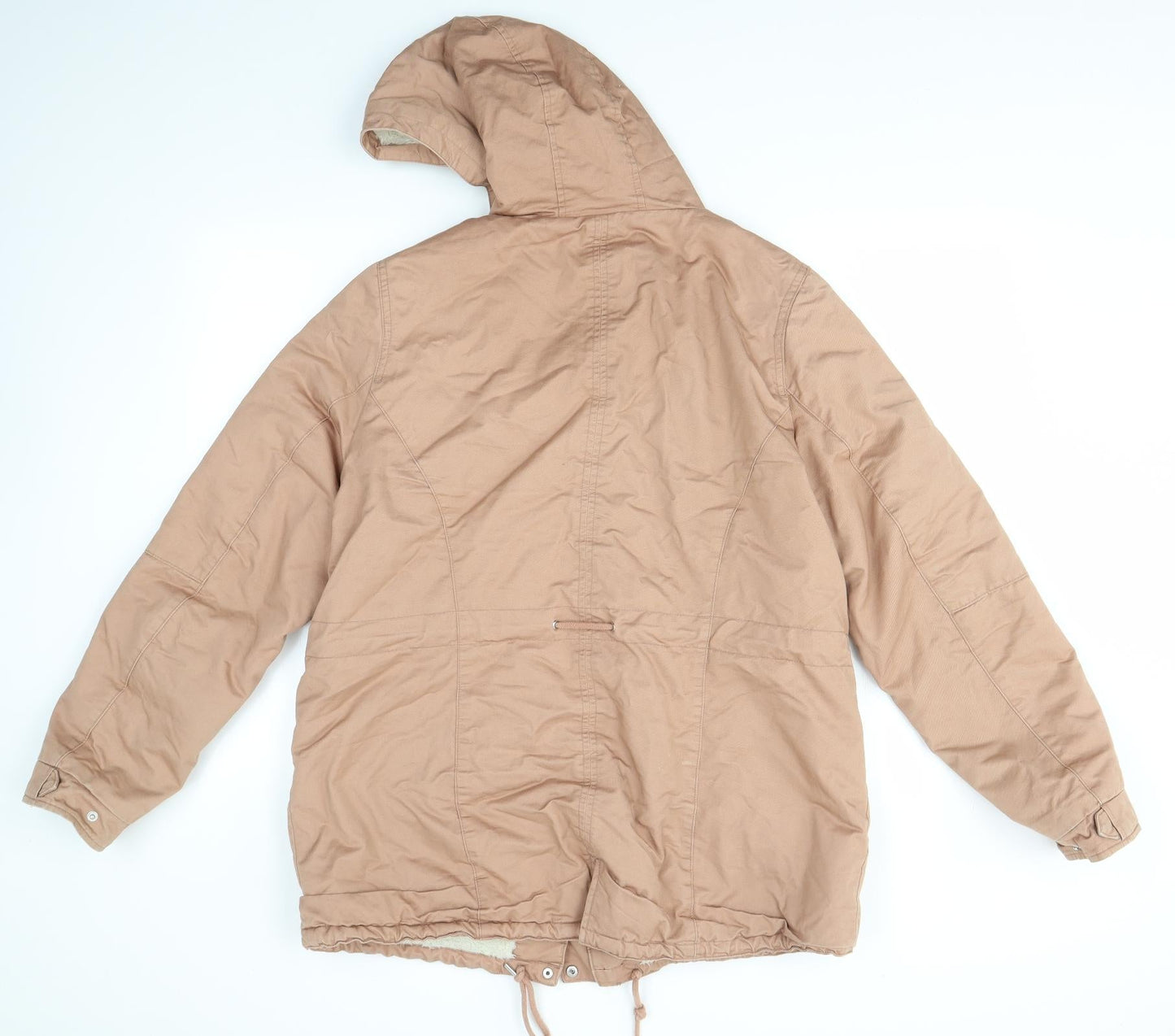 H&M Womens Brown   Overcoat Coat Size 12