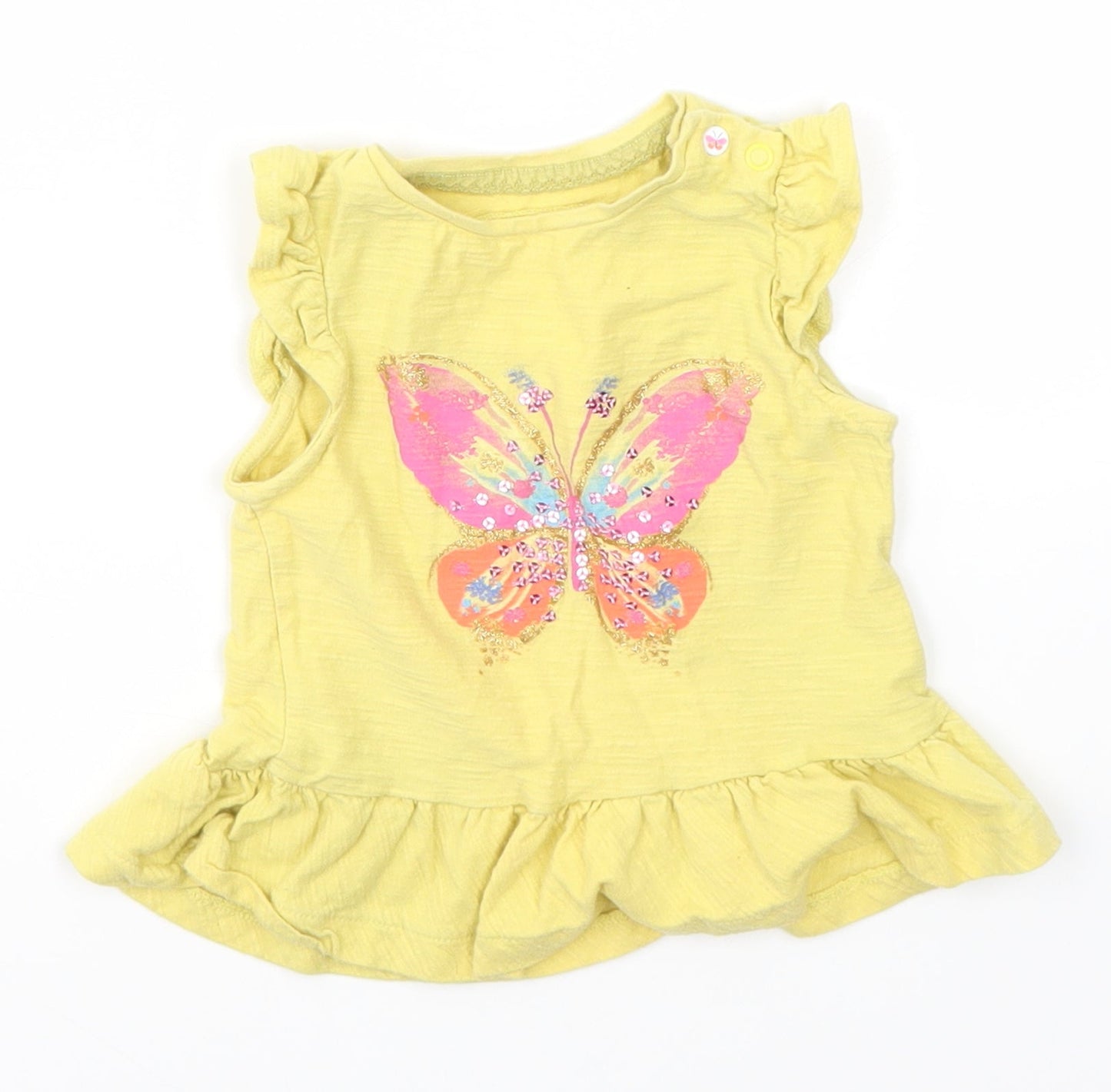 Mothercare Baby Yellow   Basic Blouse Size 9-12 Months
