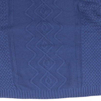 ENVY US Womens Blue Geometric  Pullover Sweatshirt Size L