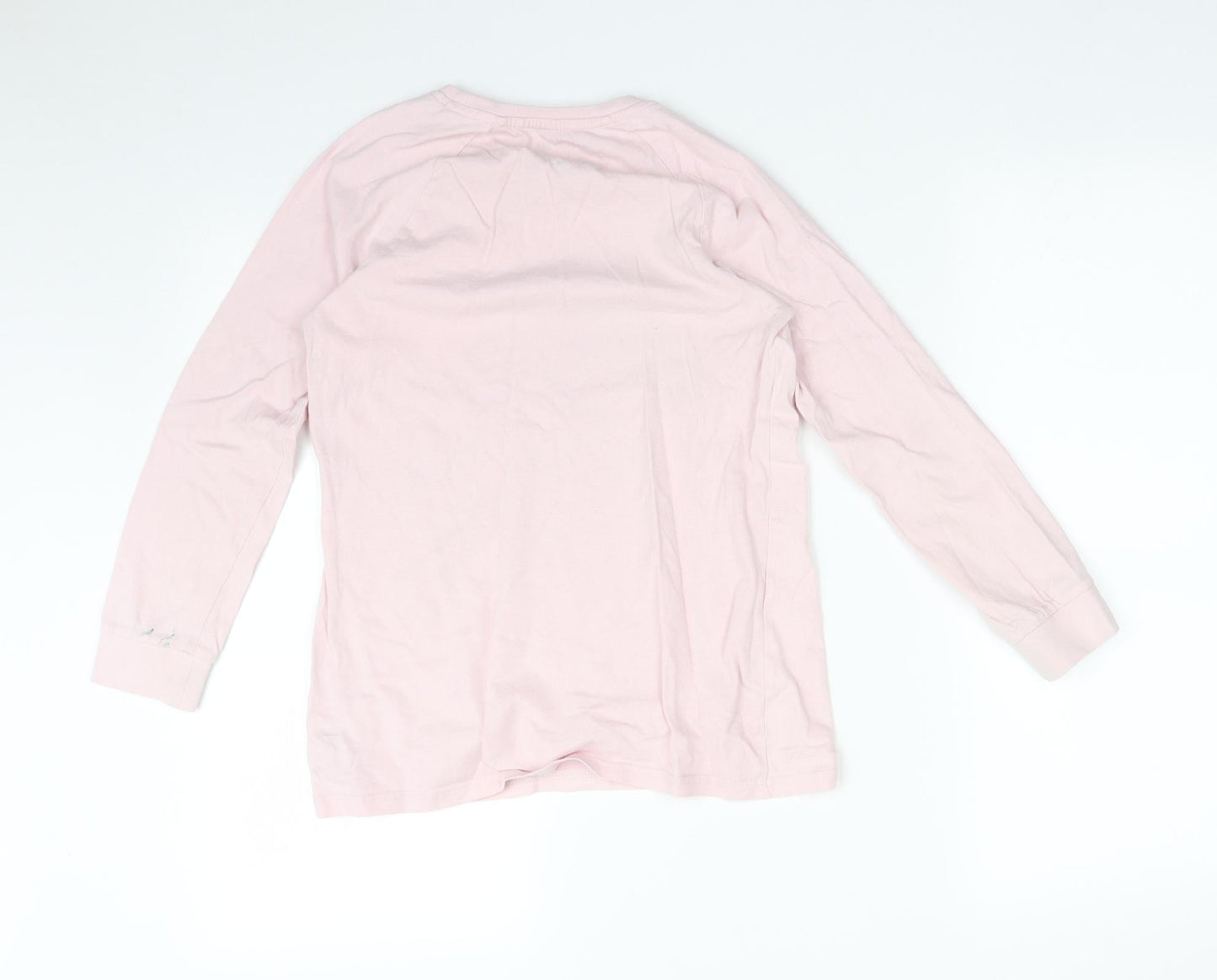 NEXT Girls Pink Solid   Pyjama Top Size 11 Years  - UNICORN RAINBOW