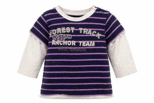 Preworn Baby Multicoloured Striped  Basic T-Shirt Size 6-9 Months  - FOREST TRACK WEST HARBOUR