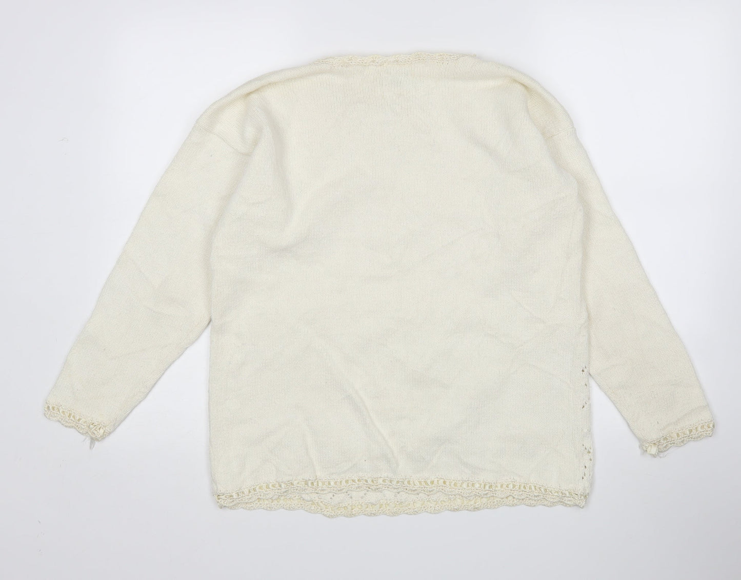 Partners Womens Ivory   Pullover Jumper Size M