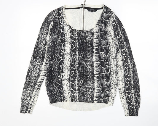 Star Womens Multicoloured Animal Print  Pullover Jumper Size 12