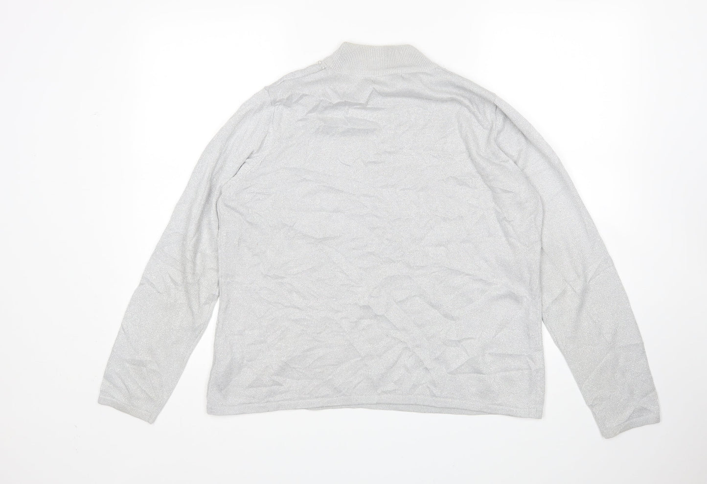 BM Womens Silver   Pullover Jumper Size M