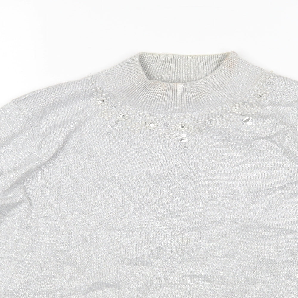 BM Womens Silver   Pullover Jumper Size M
