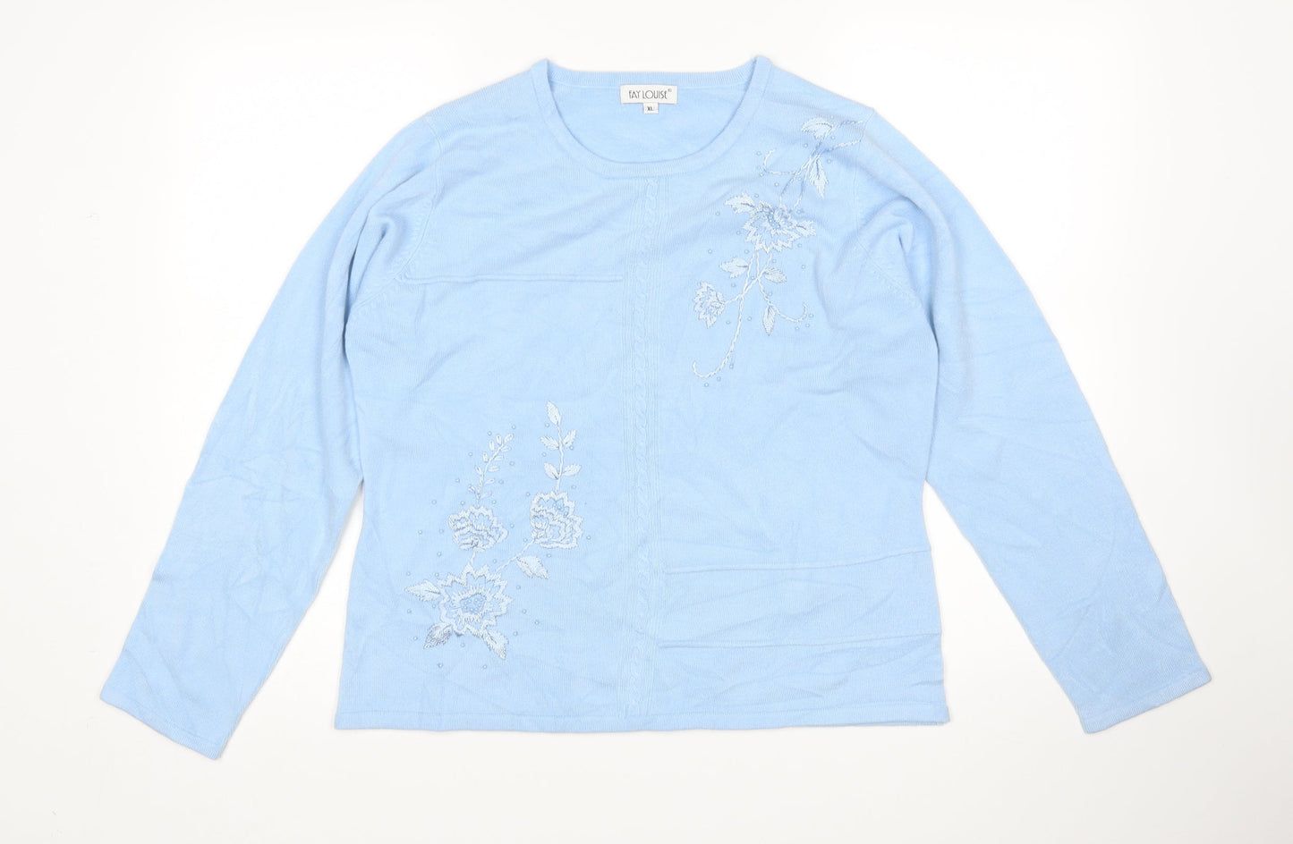 Fay Louise Womens Blue   Pullover Jumper Size XL