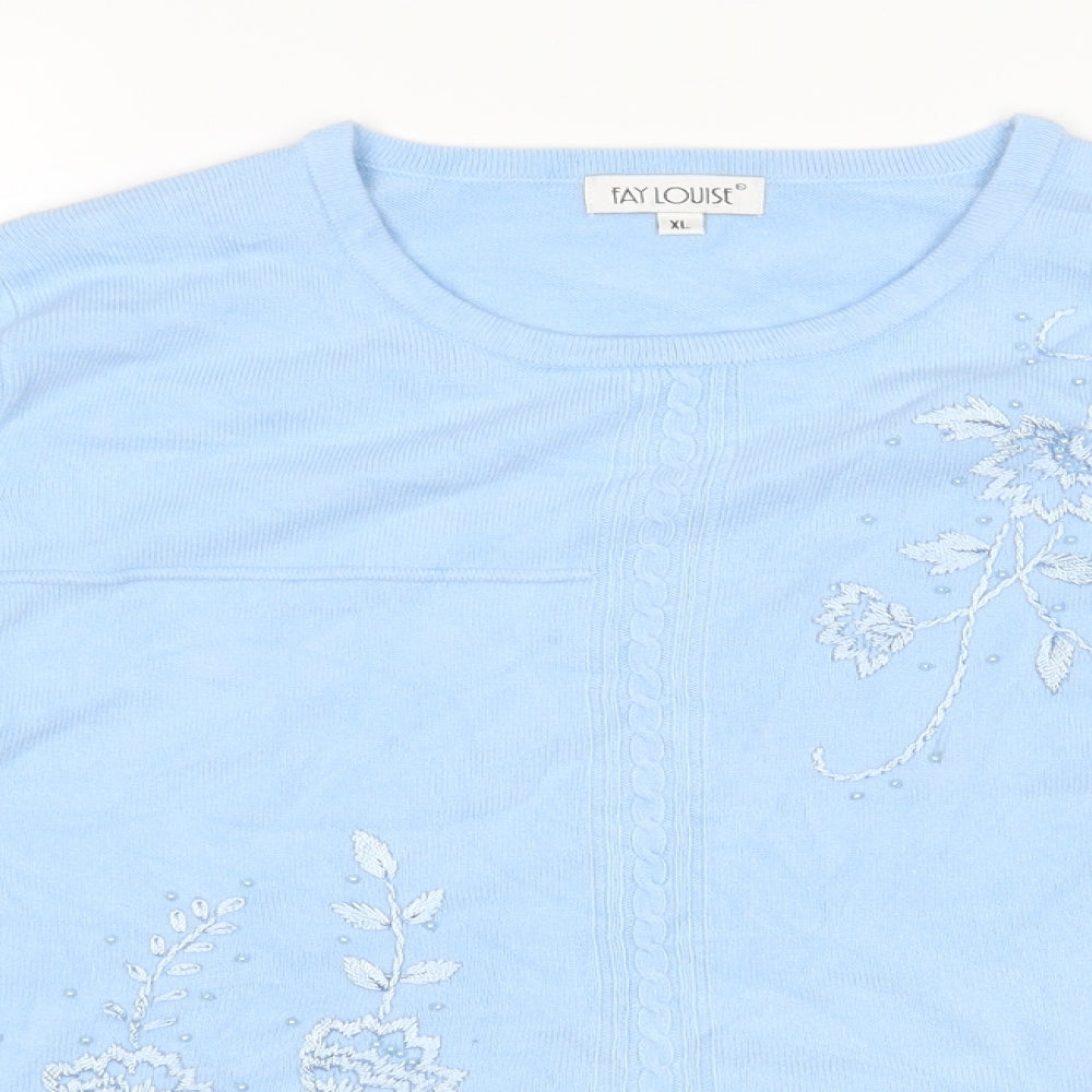 Fay Louise Womens Blue   Pullover Jumper Size XL