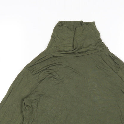 Preloved Boohoo Womens Green   Basic T-Shirt Size 12 - Detail