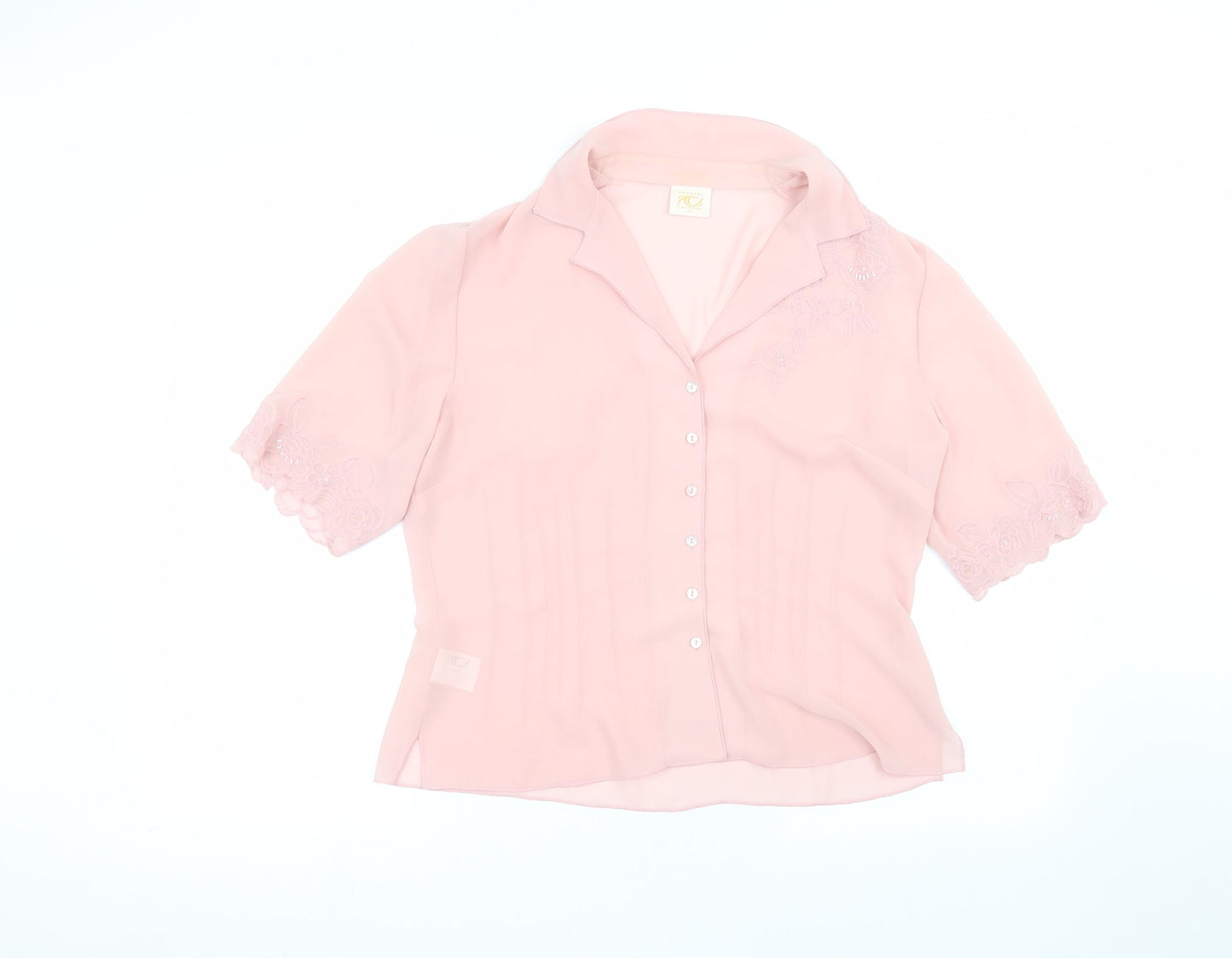 Country Casuals Womens Pink   Basic Button-Up Size 14