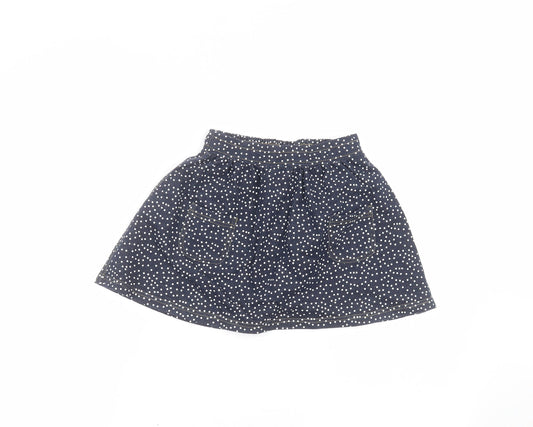M&Co Girls Blue Polka Dot  A-Line Skirt Size 4-5 Years