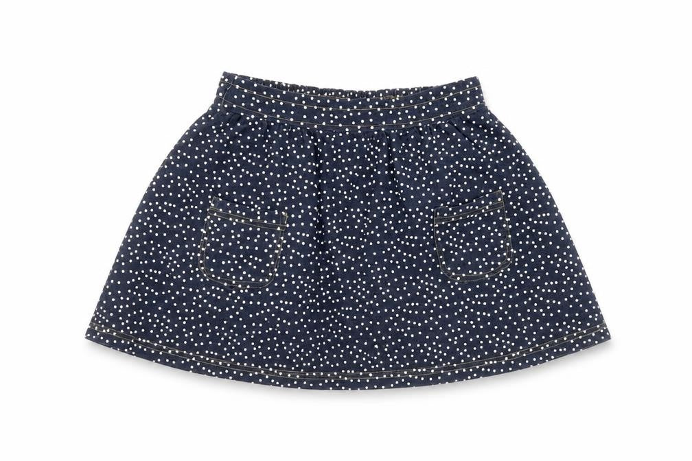 M&Co Girls Blue Polka Dot  A-Line Skirt Size 4-5 Years