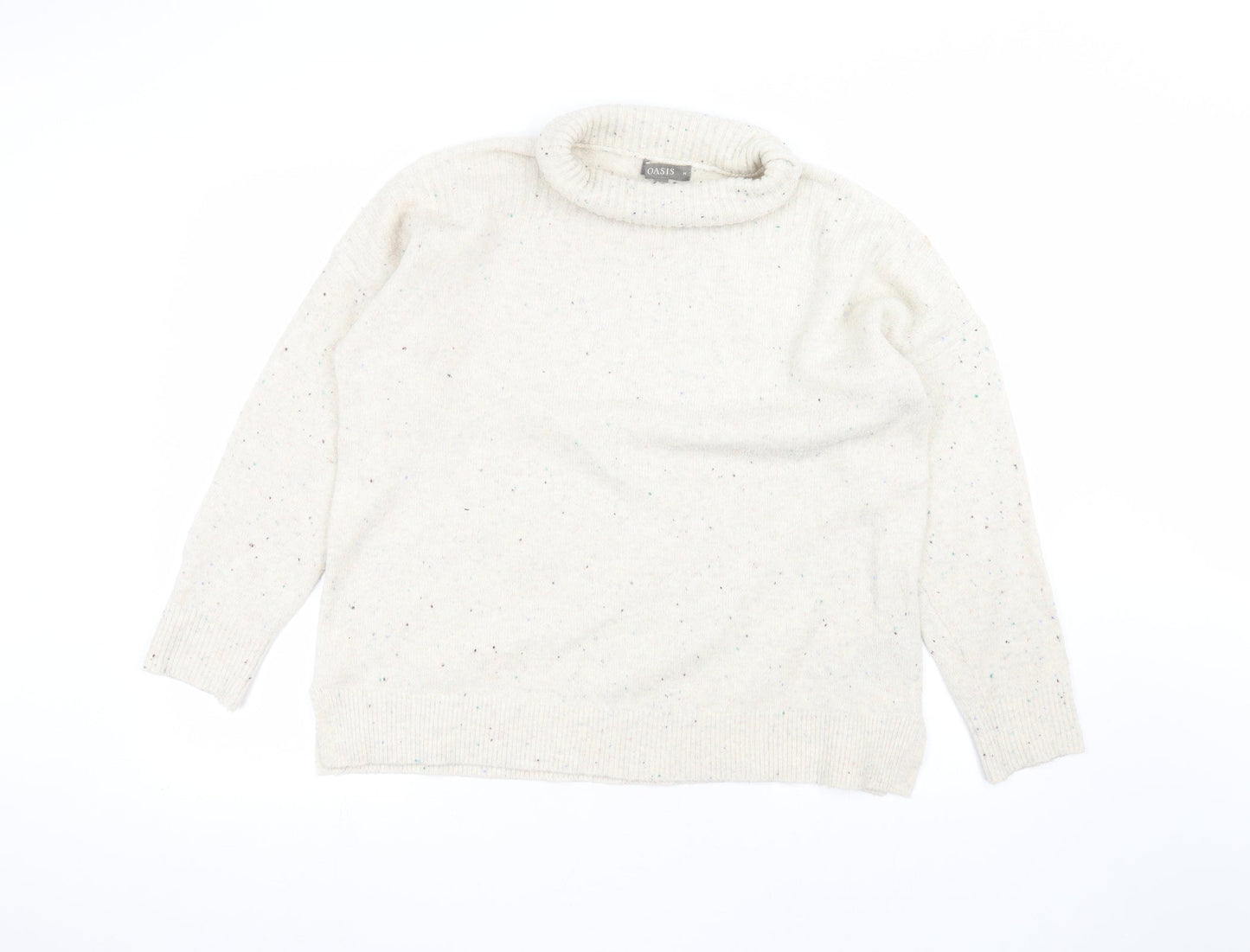 Oasis Womens White   Pullover Jumper Size M