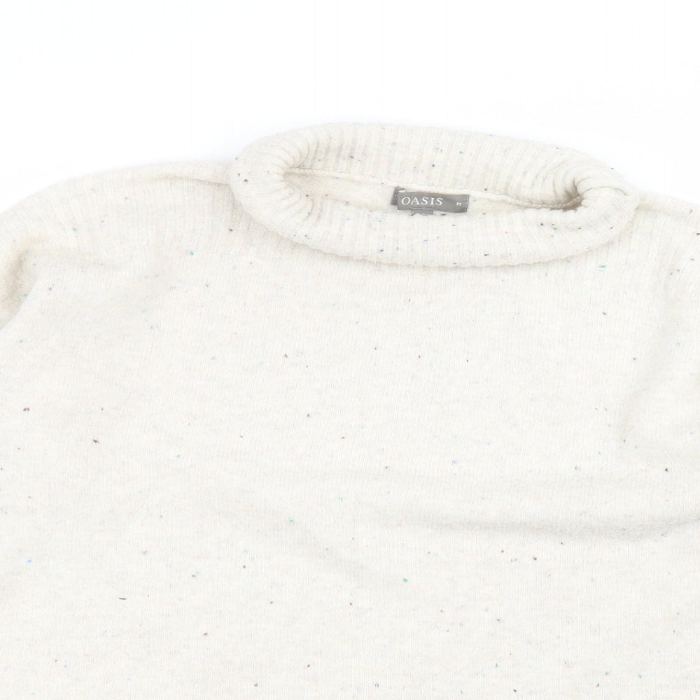 Oasis Womens White   Pullover Jumper Size M