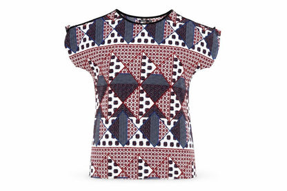 Boohoo Womens White Floral  Basic T-Shirt Size 8