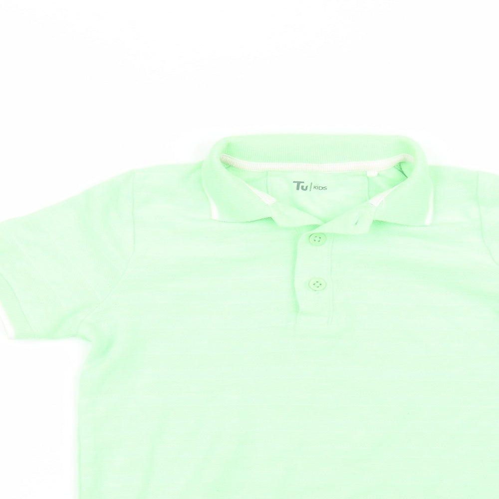 TU Boys Green   Basic Polo Size 5 Years