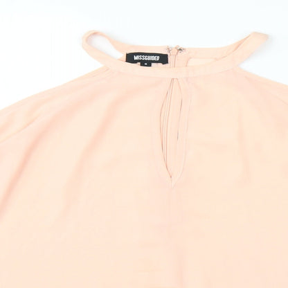 Preloved Missguided Womens Pink   Cropped Blouse Size 8 - Detail