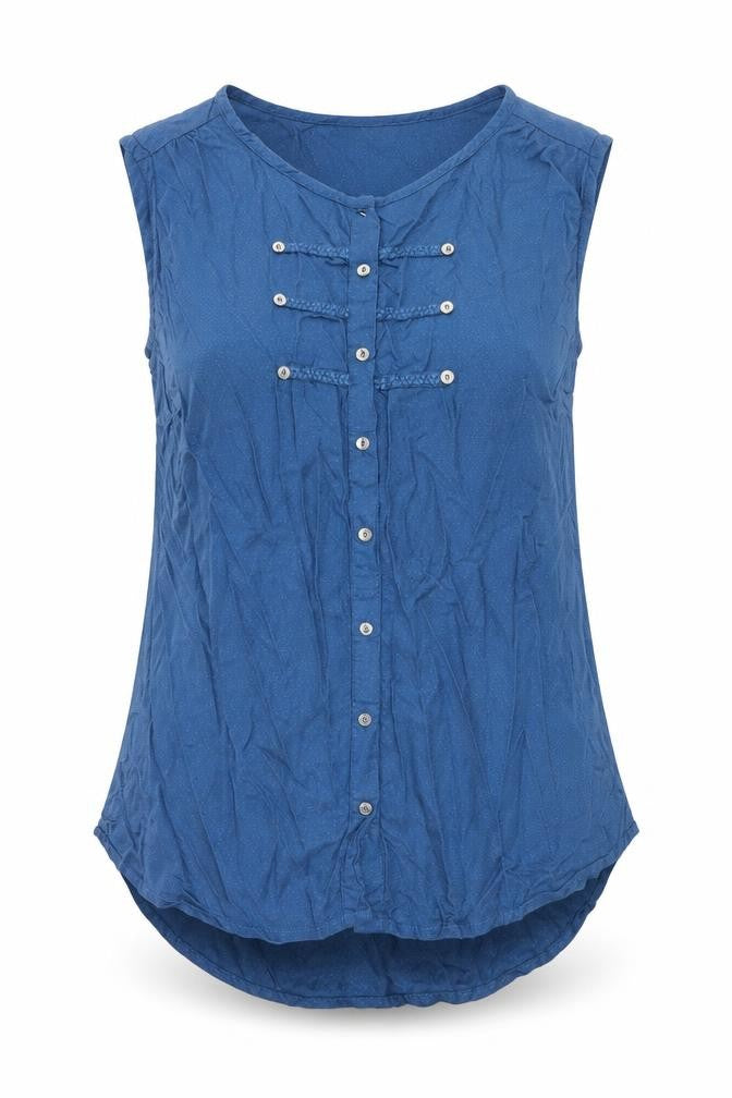 Tue Womens Blue   Basic Blouse Size 10