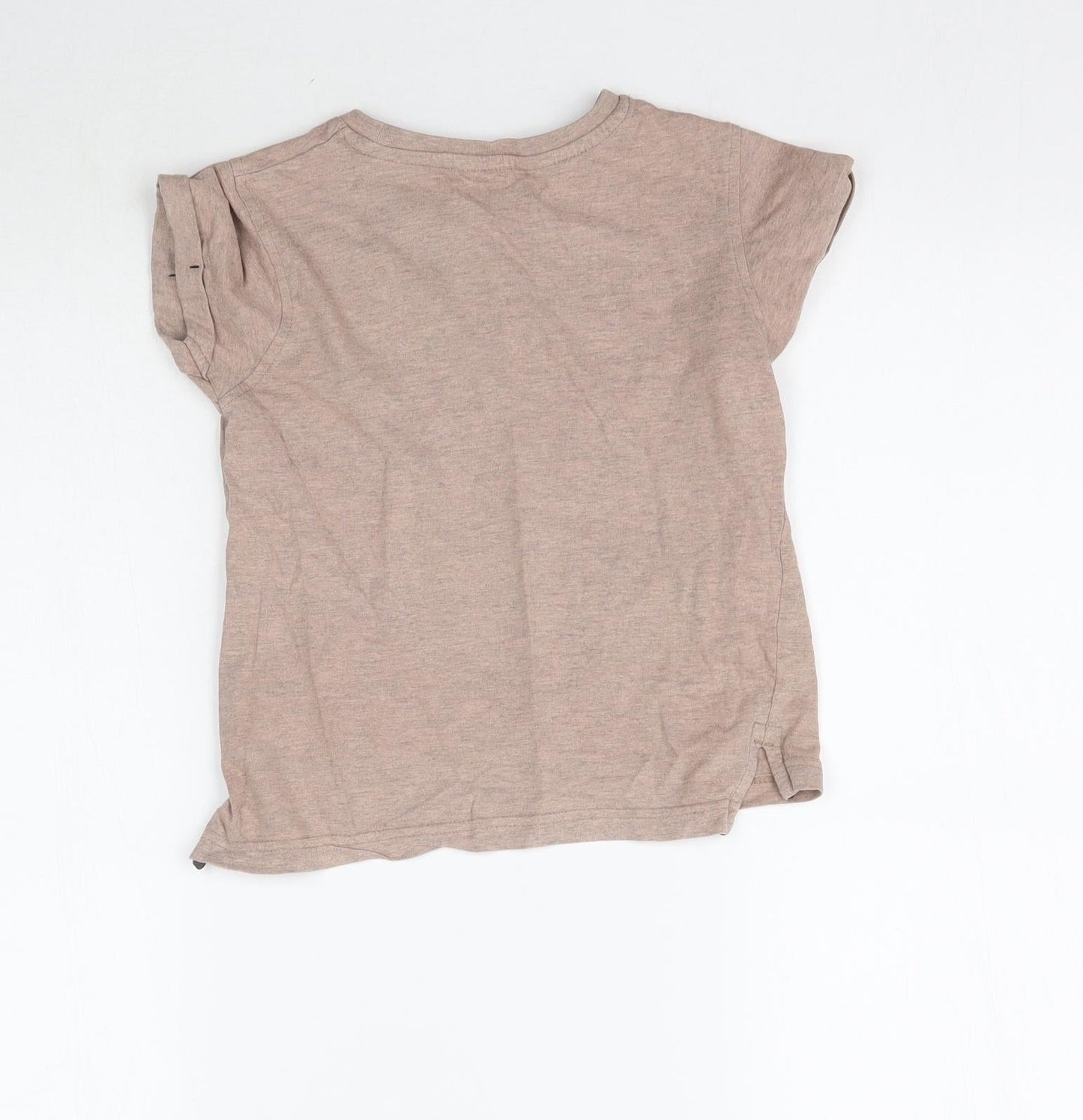 George Boys Beige   Basic T-Shirt Size 6-7 Years