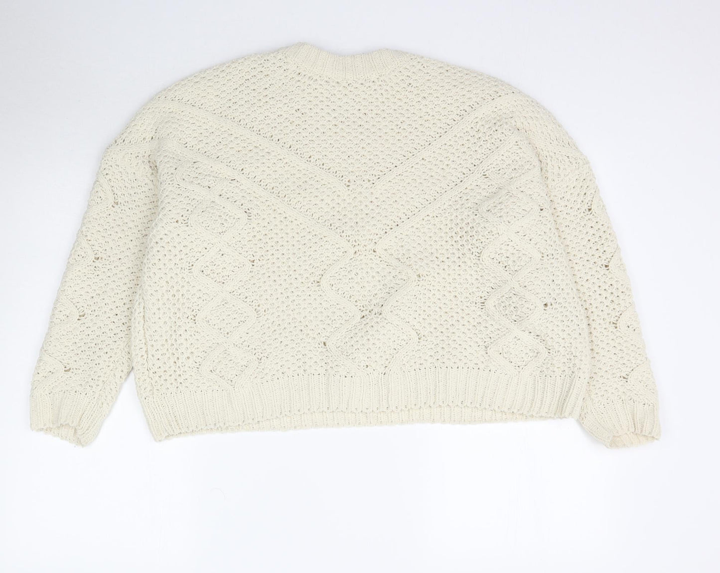 OVS Womens Ivory  Knit Pullover Jumper Size M
