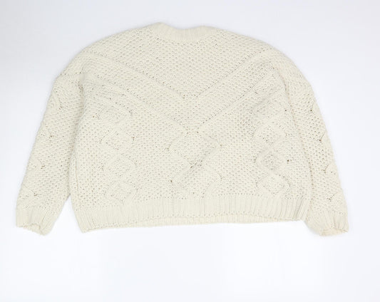 OVS Womens Ivory  Knit Pullover Jumper Size M