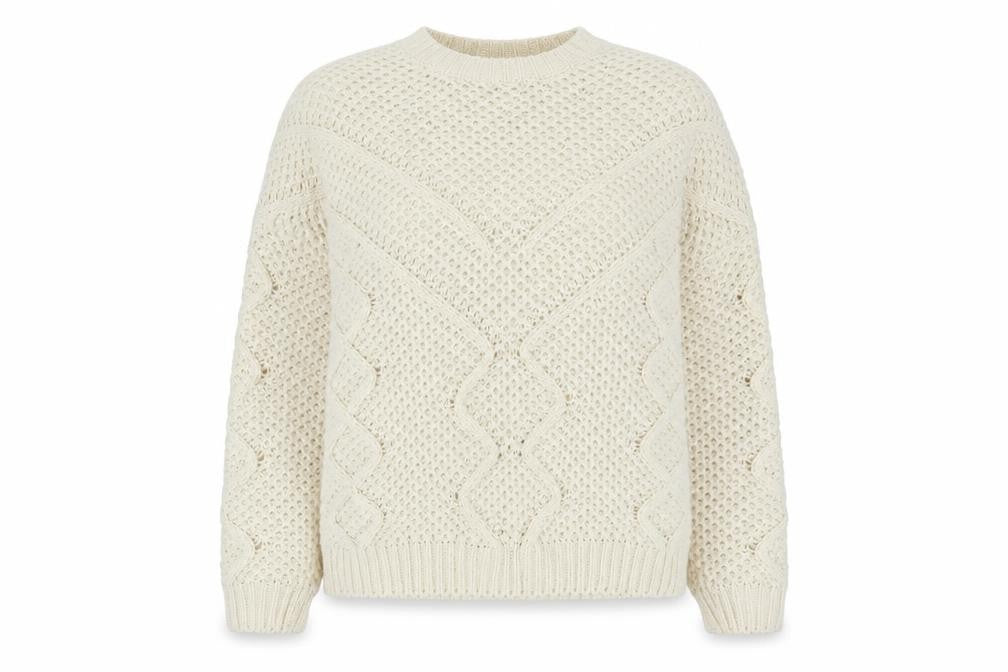 OVS Womens Ivory  Knit Pullover Jumper Size M