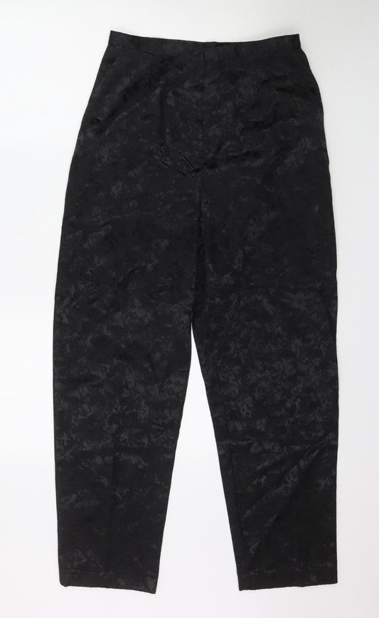 Lauren Duvar Womens Black Floral  Trousers  Size 14 L30 in