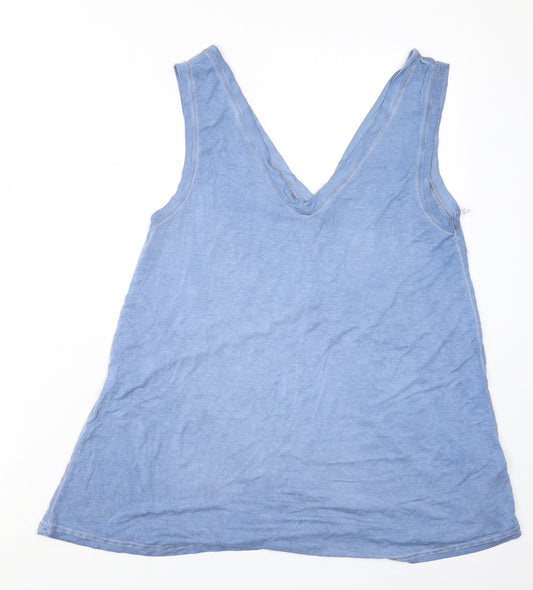 Cotton:On Womens Blue Geometric  Top Pyjama Set Size XS