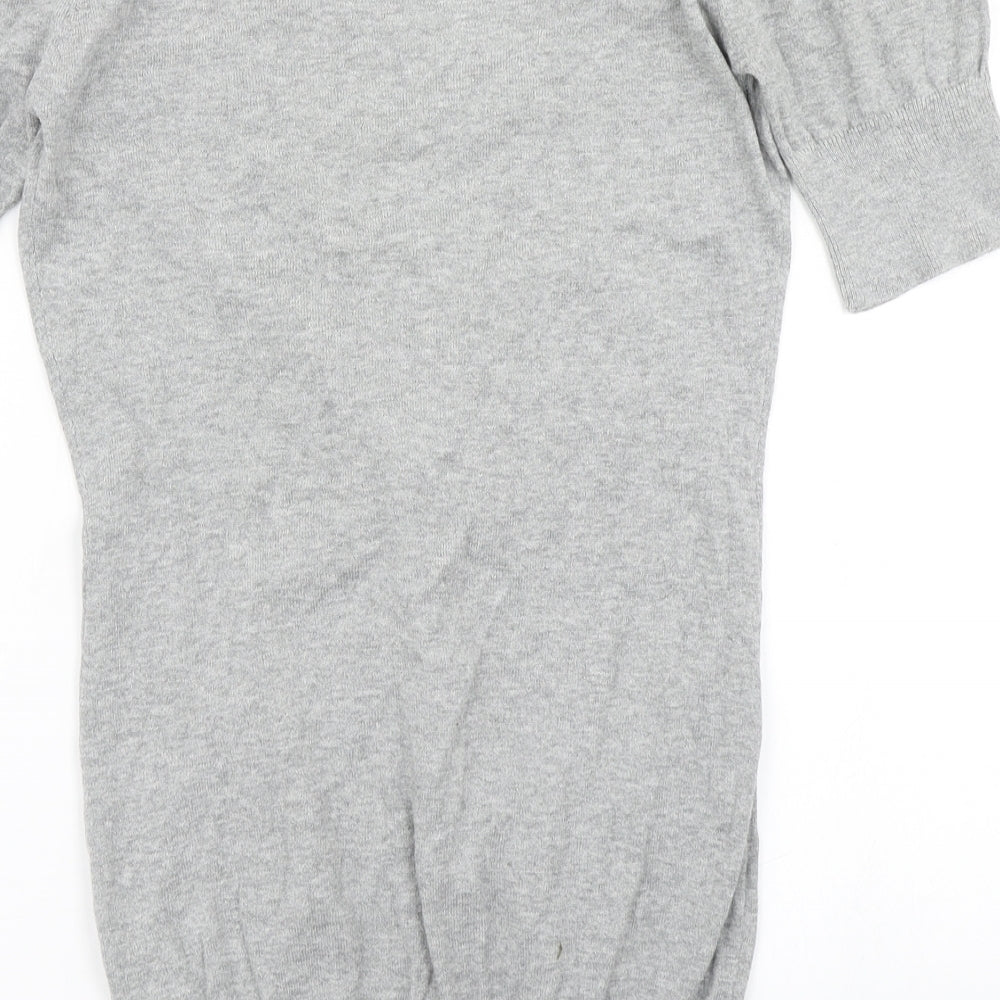 New Look Womens Grey  Knit Cardigan Jumper Size 6