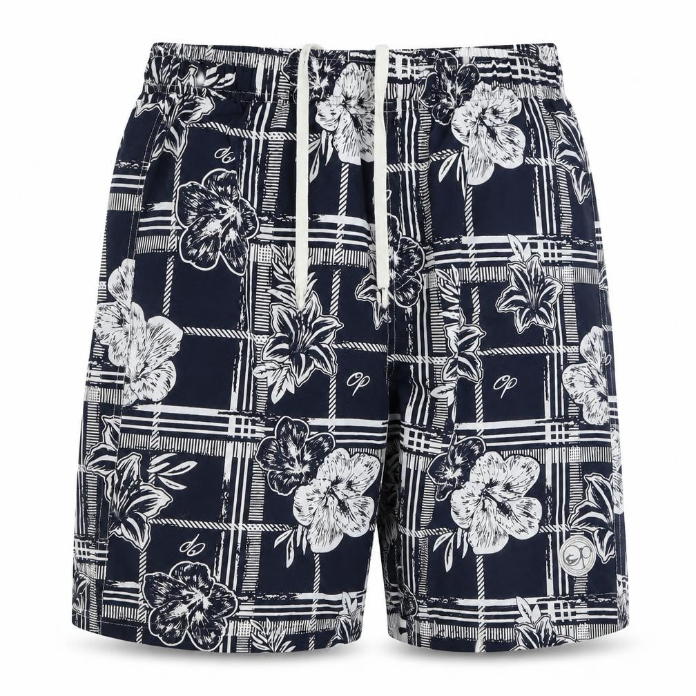 Ocean Pacific Mens Blue Floral  Athletic Shorts Size M