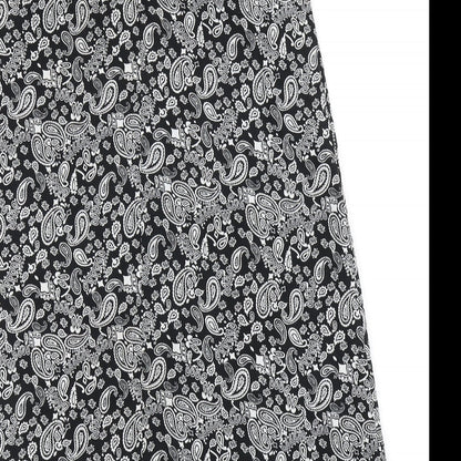 Noisy May Womens Black Paisley  A-Line  Size S