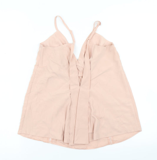 ASOS Womens Pink   Camisole Blouse Size 8  - Plunge back