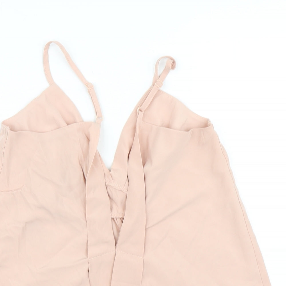 ASOS Womens Pink   Camisole Blouse Size 8  - Plunge back