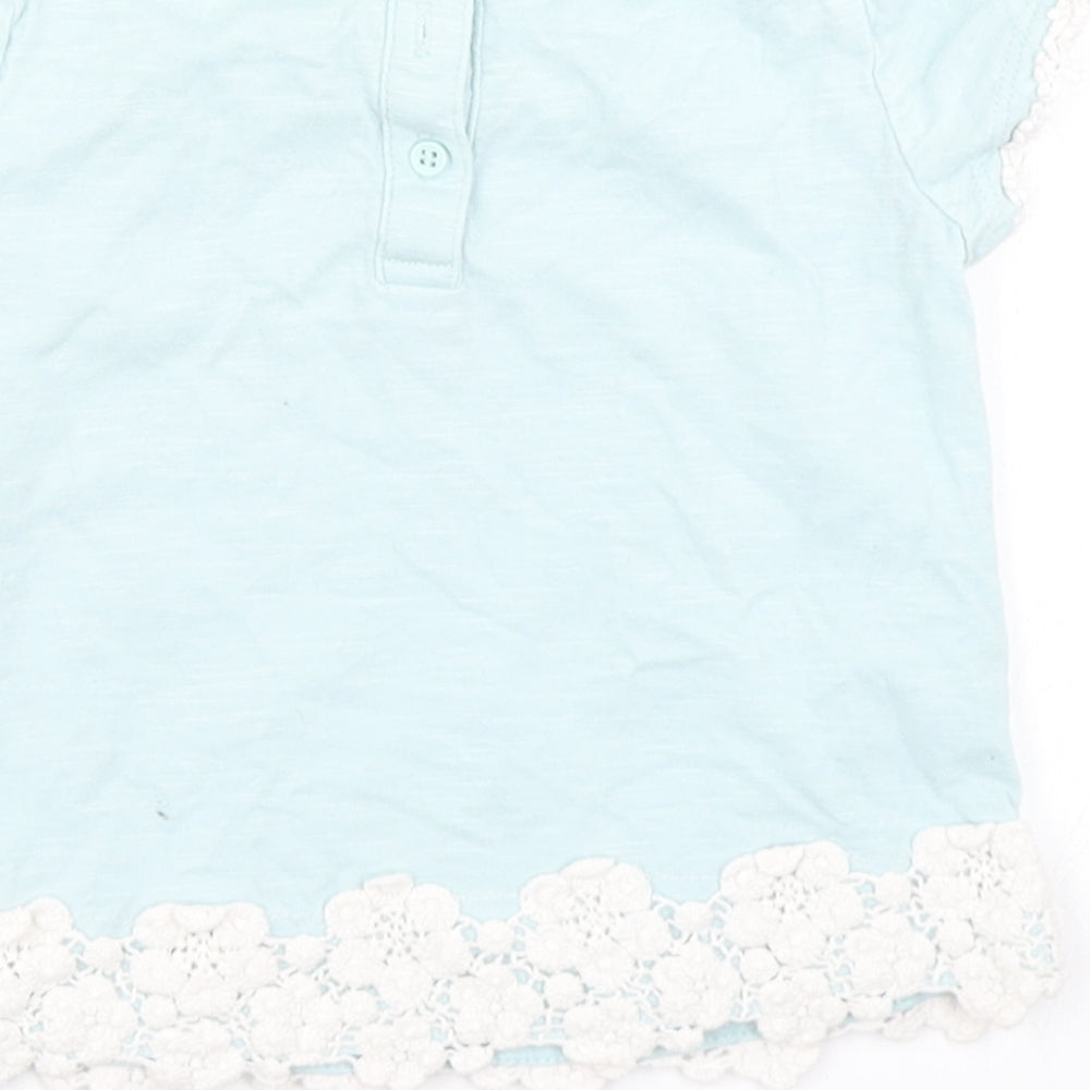 F&F Girls Blue   Basic T-Shirt Size 9-12 Months