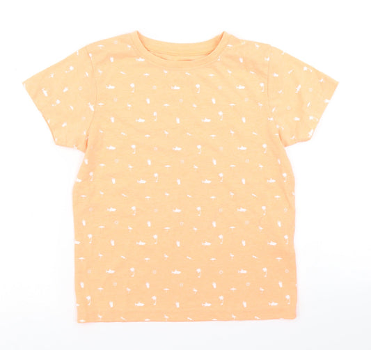Primark Boys Orange   Basic T-Shirt Size 7-8 Years