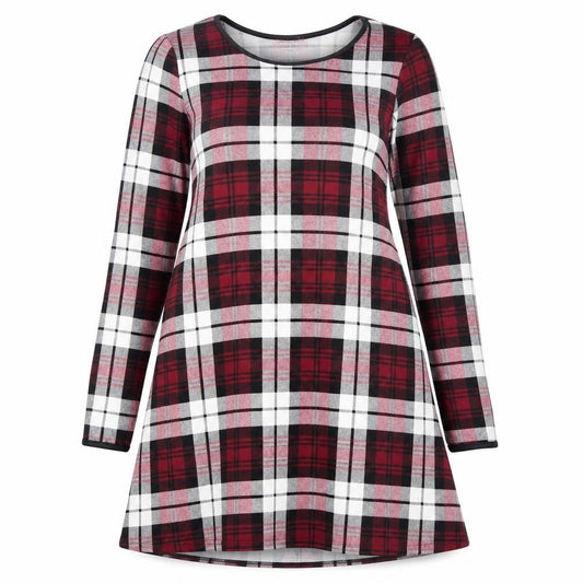 Silk Womens Red Plaid  A-Line  Size 10