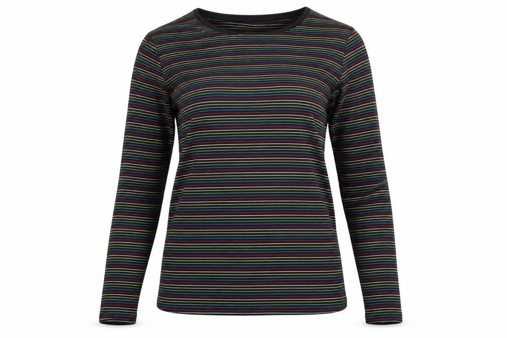 Primark Womens Black Striped  Pullover Sweatshirt Size 10