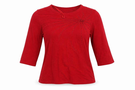 Anna Rose Womens Red   Pullover Sweatshirt Size M