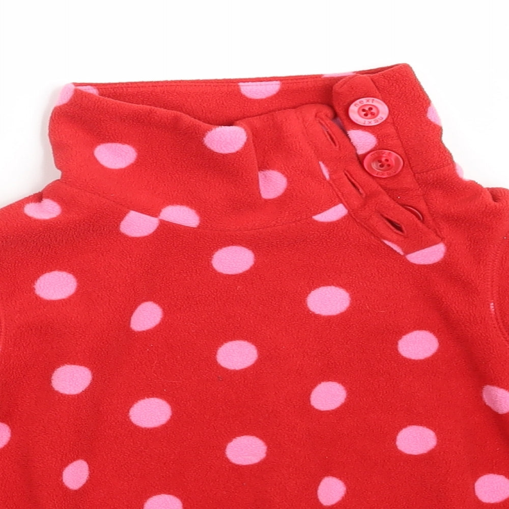 NEXT Girls Red Polka Dot  Pullover Jumper One Size